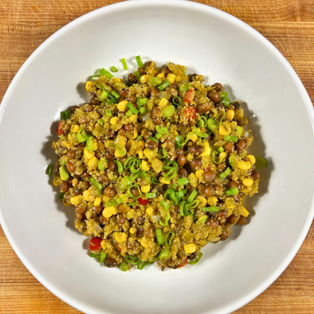 Warm Pigeon Pea & Fonio Salad
