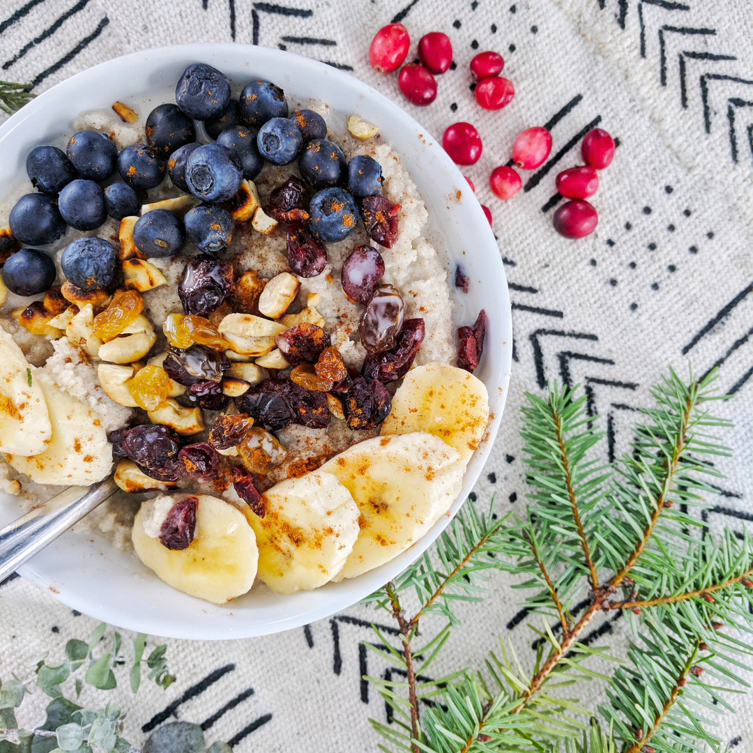 Creamy Fonio Hot Cereal With Dried Fruit
