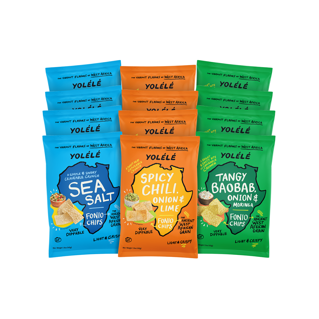 Fonio Chips Variety Pack 1.5oz, 12-pack