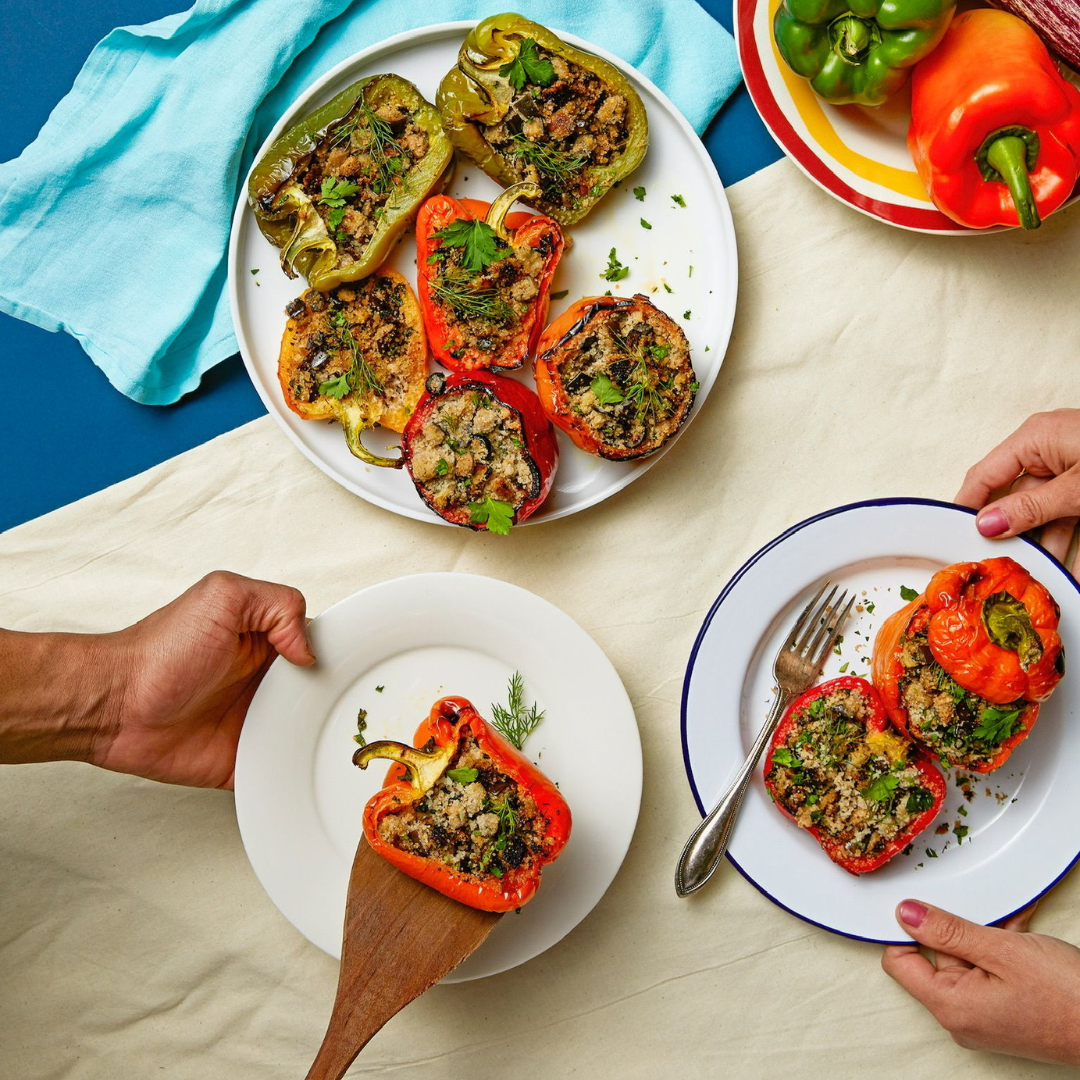 Italian Fonio Stuffed Peppers