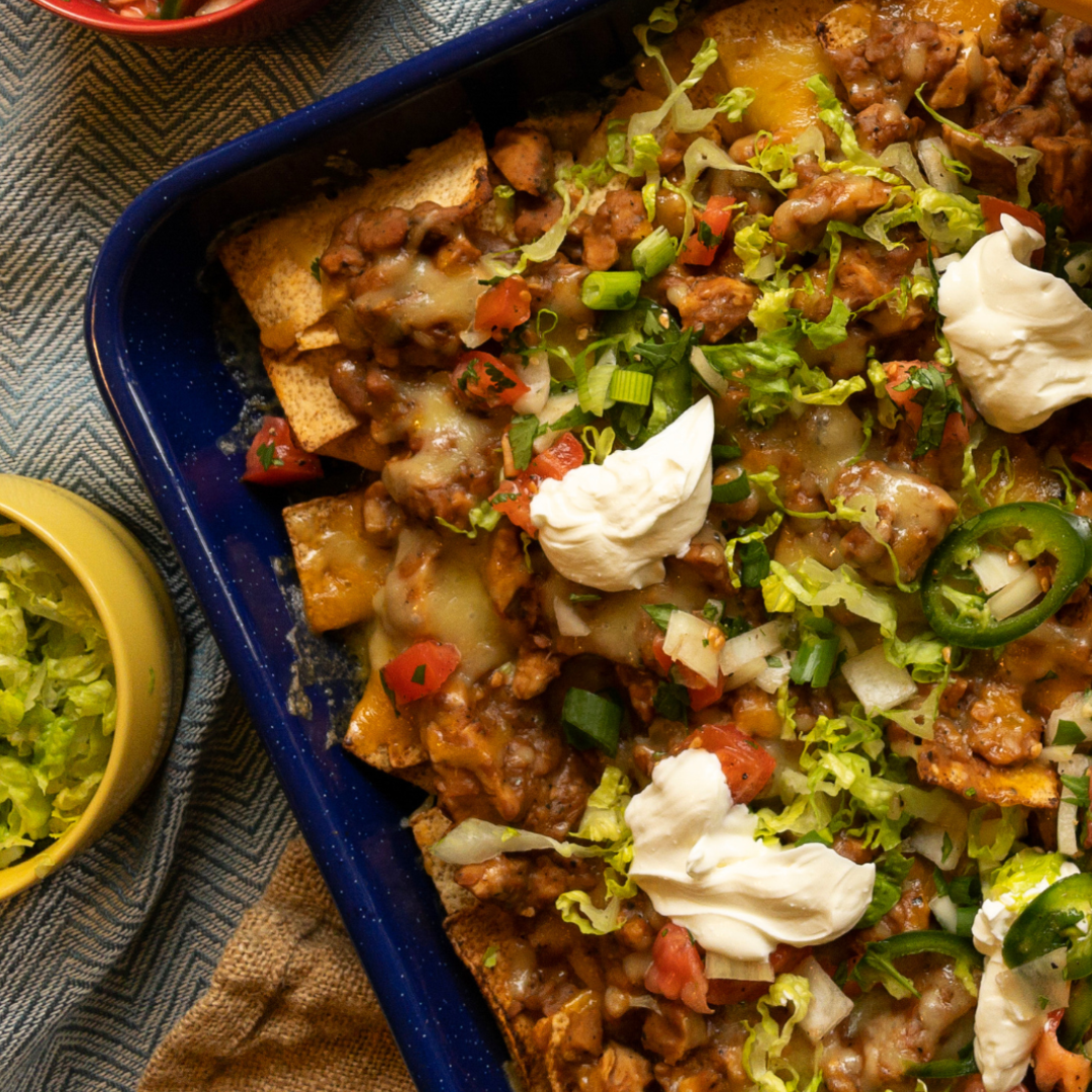 Yassa! Fonio Chip Chicken Nachos