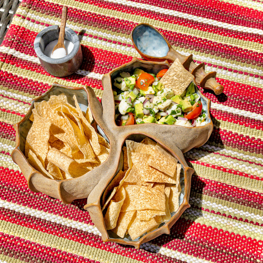 Sea Bass Ceviche + Sea Salt Fonio Chips