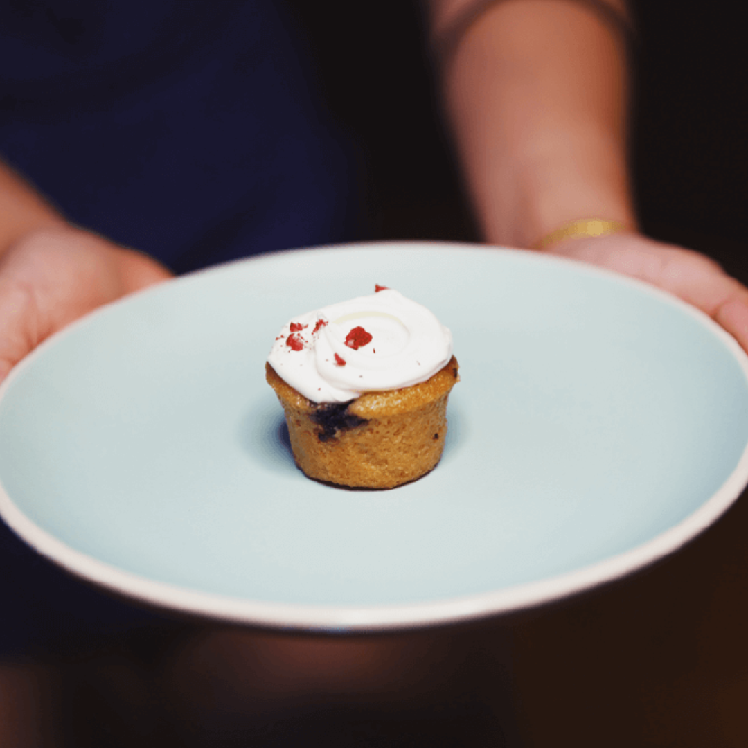 Blueberry Fonio Mini Cupcakes