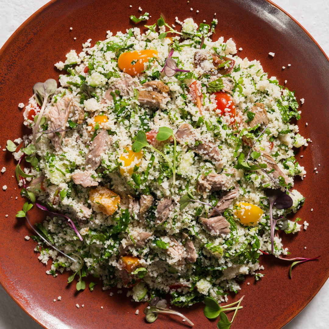 Slow Cooked Lamb Fonio Tabouleh