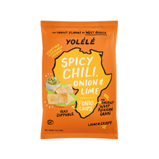 Spicy Chili, Onion, + Lime Fonio Chips 1.5oz, 12-pack