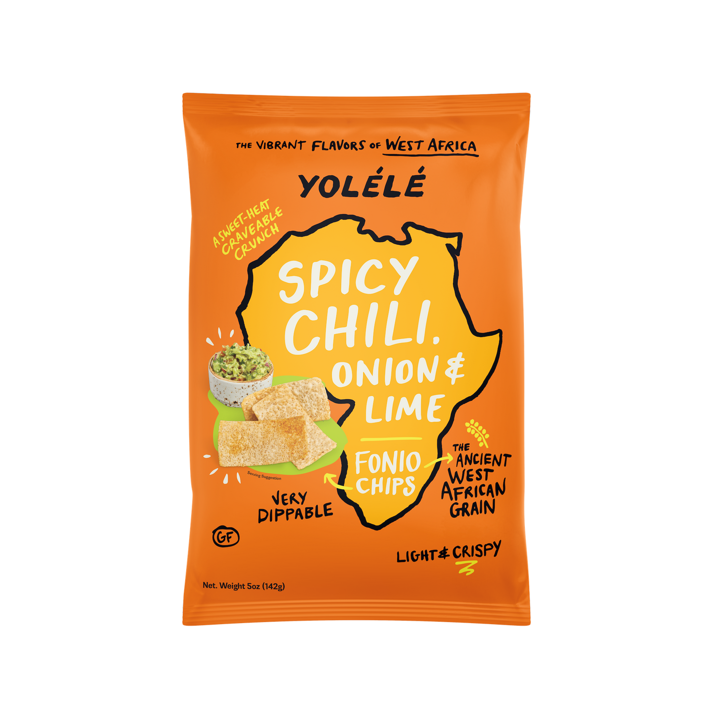 Spicy Chili, Onion, & Lime Fonio Chips 5oz, 4-pack