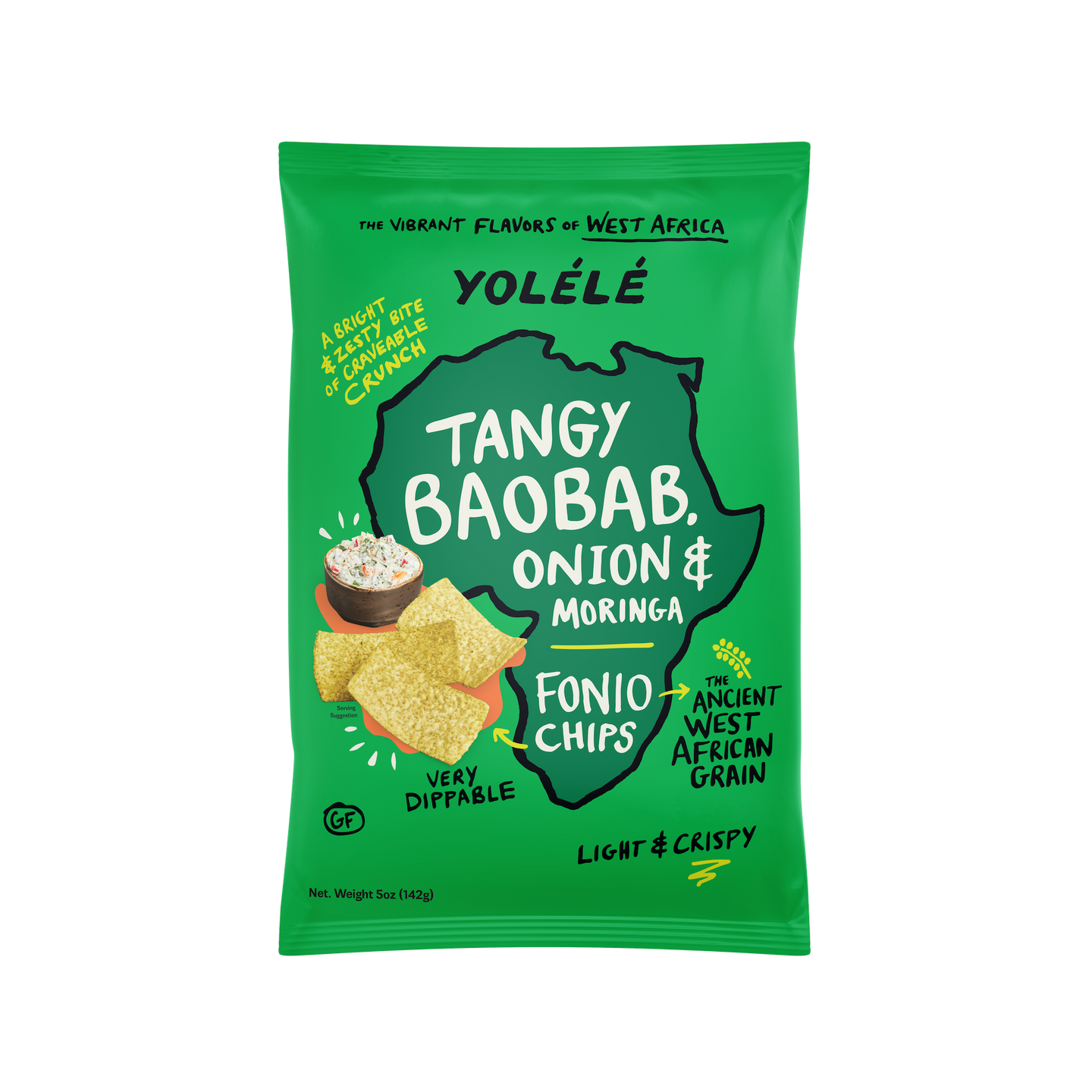 Tangy Baobab Fonio Chips 5oz, 4-pack